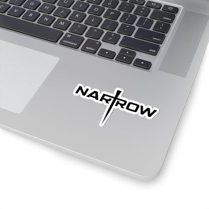 Narrow Sword Logo Kiss-Cut Sticker — Black Vinyl Decal for Laptops & Gear