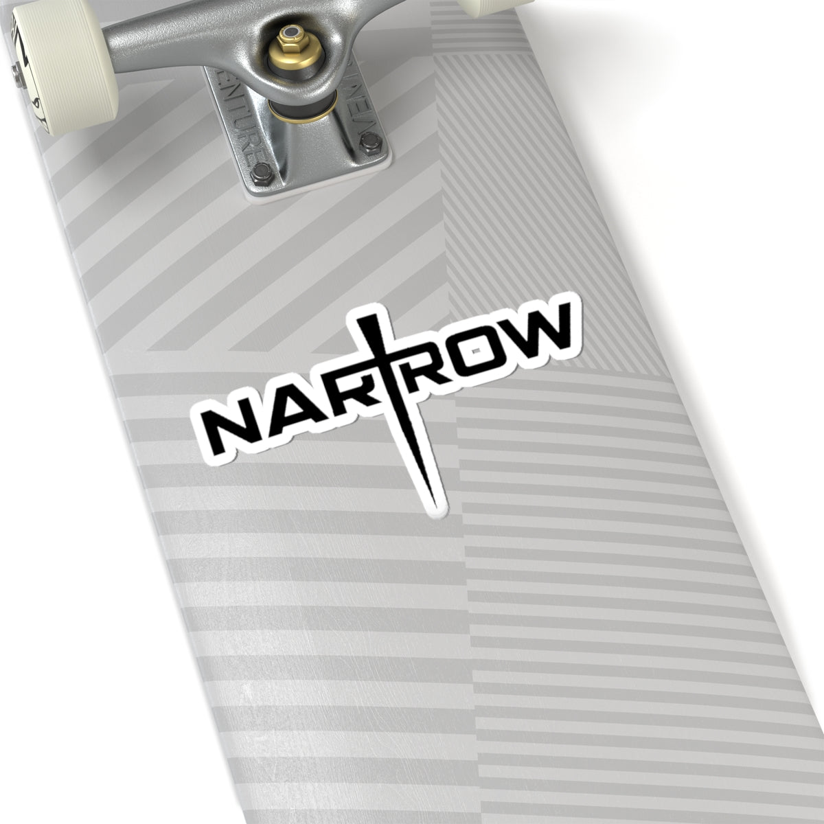 Narrow Sword Logo Kiss-Cut Sticker — Black Vinyl Decal for Laptops & Gear